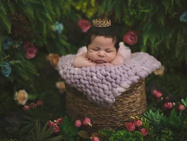 Newborn de Julia - 17 dias de muita lindeza, fofura e cabelos