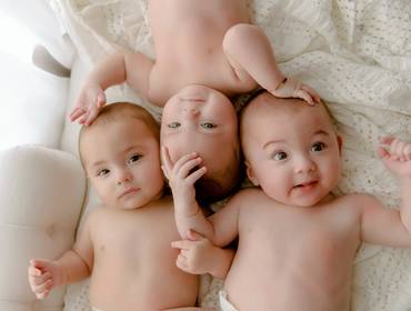 Crescimento do bebê de Valentin, Vitor e Vitório 6 meses