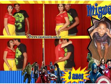 Cabines & Selfies de Cabine  Miguel 3 anos - Doce Magia