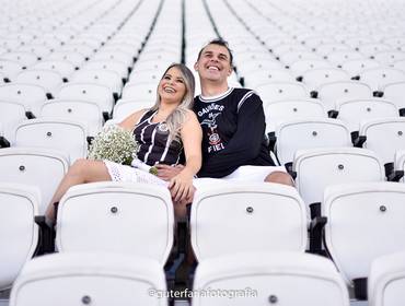 Pre-wedding de Ensaio pré wedding Lourilei e Fabiano, realizado na arena corinthias em São Paulo-SP