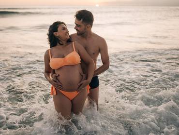 Gestante de Ensaio Gestante na Praia