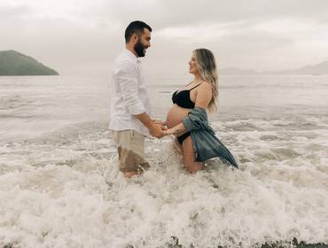 Gestante de Ensaio Gestante na Praia