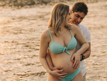 Gestante de Ensaio Gestante Bia e Rapha - Praia das Conchas