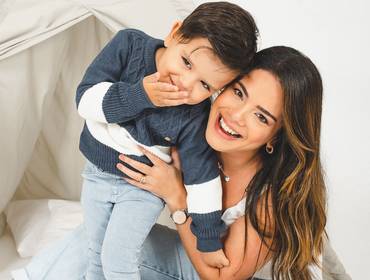 Estudio de Sessão de fotos Mãe e Filho - Estúdio