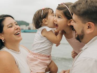 Família de Ensaio Família na Praia - Ponta da Praia / Santos