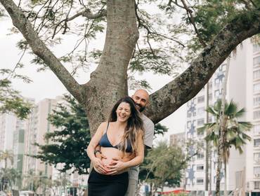 Gestante de Ensaio Gestante na Praia - Paloma