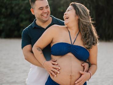 Gestante de Ensaio Gestante na Praia