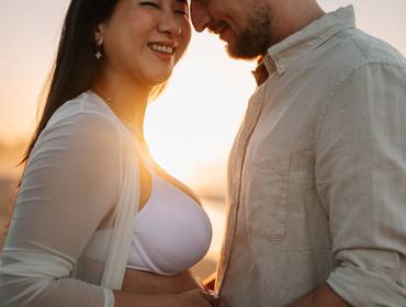 Gestante de Ensaio gestante na praia