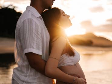 Juquehy de Ensaio Gestante na Praia