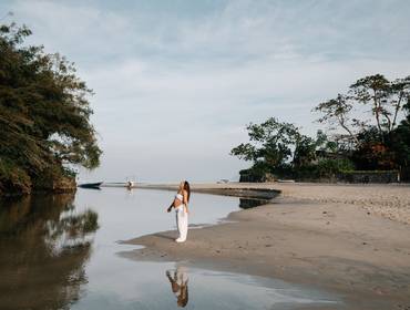 Barra do Sahy de Ensaio gestante na praia