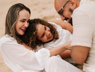 Boiçucanga de Ensaio Familia na praia