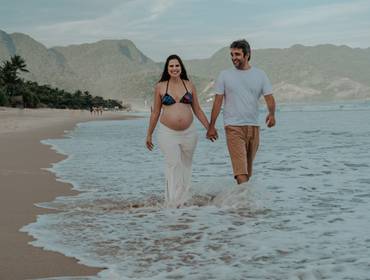 Gestante de Ensaio Gestante na Praia - Maresias / SP