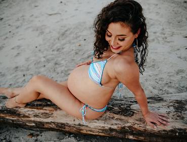 Gestante de Ensaio Gestante na praia - Barra do Una - Litoral norte sp