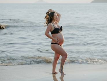 Gestante de Ensaio Gestante na Praia 