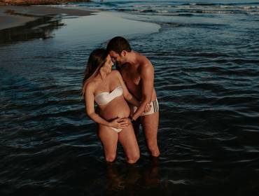 Gestante de Ensaio Gestante na Praia