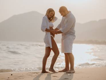 Gestante de Ensaio Gestante na Praia