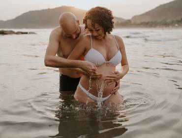 Gestante de Ensaio Gestante na Praia