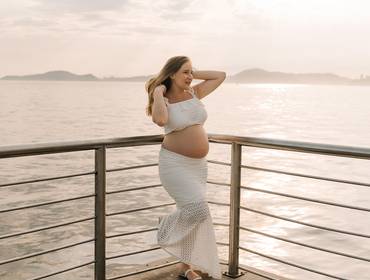 Gestante de Ensaio Gestante na Praia