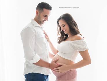 Gestante Estúdio de Talitha, plena enquanto espera...