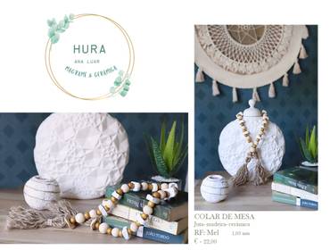 Macramé de Colar de Mesa Decorativo