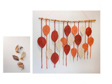 Macramé de Cascata de Outono