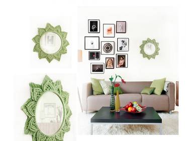 Macramé de Espelho  Estrela