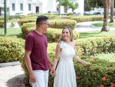 Ensaio Pré-casamento de Ensaio Pré-casamento no Forte do Castelo da Wellen & Alandelk