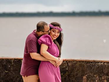 Ensaio Pré-casamento de Ensaio Pré-casamento no Forte do Castelo da Iza & André