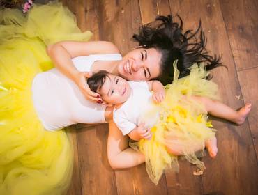 Ensaio Mãe e bebê de Carmen e Livia