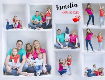 Ensaio no Cubo de Marina e Família