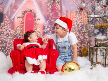 Natal  de Laura 5 meses e Francisco