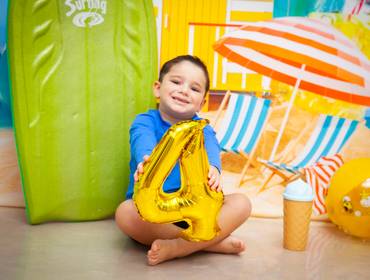 Ensaio Infantil de Gustavo 4 anos-Ensaio Mini Surfista