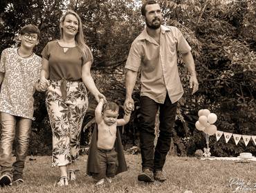 Família de Ensaio Smash the Cake Aguilar