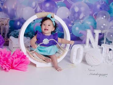 Smash the Cake de Ensaio Smash the cake de Maithê tema sereia