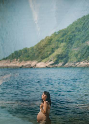 Ensaio Gestante  de Bel, Helena e o Mar...