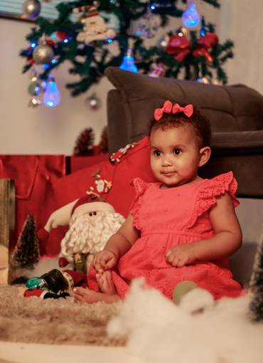 Estúdio de Sessão de Natal - Duda 1 ano