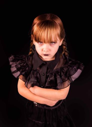 Ensaio interno de Mini Wandinha 