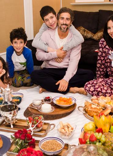 fotografia de família  de Café Surpresa Aniversario Marcos Mion