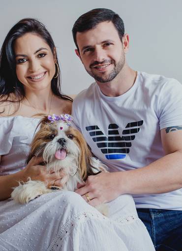 Gestante & Família   de Chá de Revelação - Graziele e Leonardo