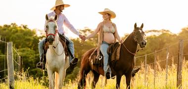 Gestante de Maiara e Juan à espera da Lara