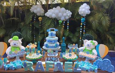 5 inspirações de decoração de chá de bebê para meninos. Confira.