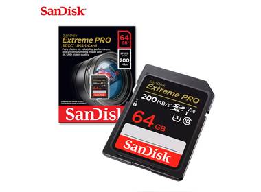 Acessórios para Fotografia de Sandisk Extreme Pro 64gb 200mbs Original / Lacrado / Valor R$220 Pix (Em estoque)