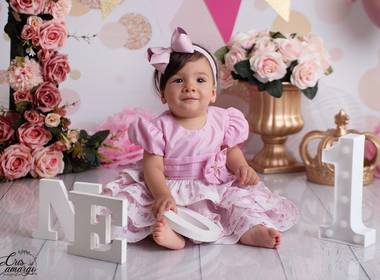 Smash the cake  de Smash the Cake Flores - Isis 01 aninho 