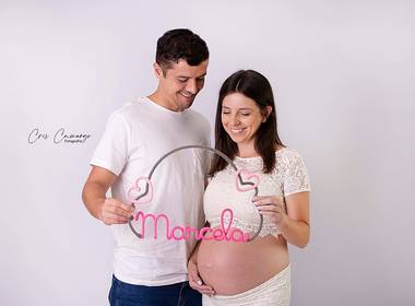 Gestante de Carolina e Família 