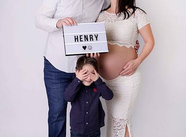 Gestante de Karen & família