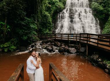 Pré Wedding de Ensaio de Casal | Cascata Águas de Santa Bárbara | São Paulo | Carina + Guilherme