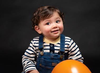 Fotografía de Niños de Sesión con bebé de 1 año