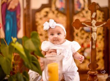 família de Batizado Angelina