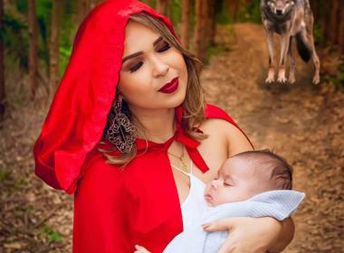 Familia de Mamãe chapeuzinho