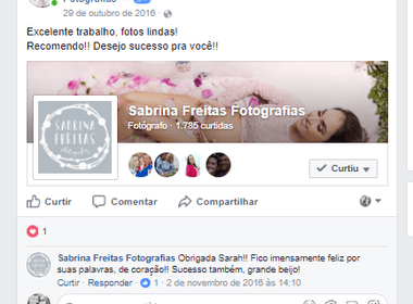 Feedback de Experi&ecirc;ncias de Depois da fotografia